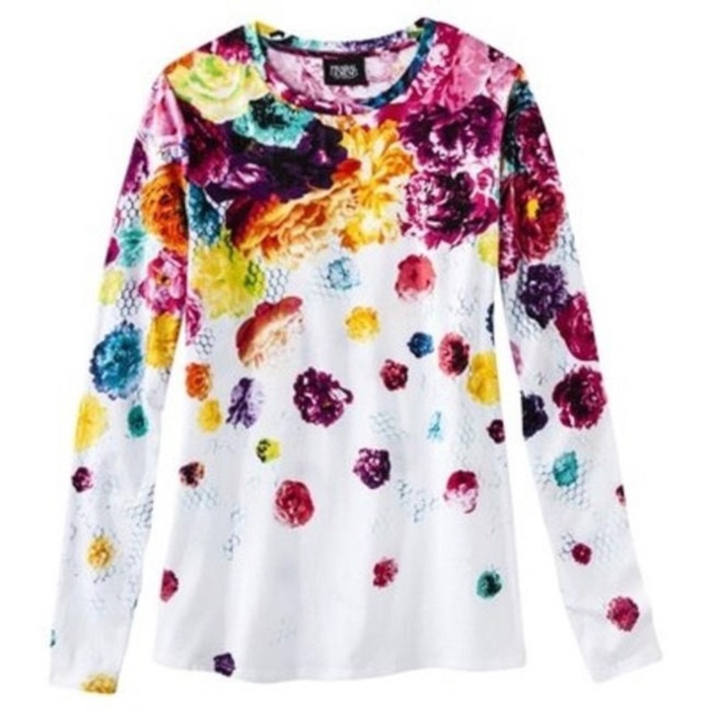XL Prabal Gurung x Target Multi Floral Jersey top